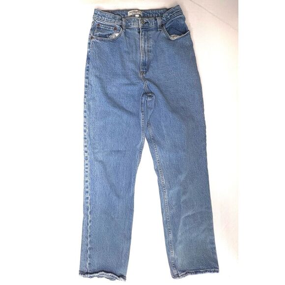 Abercrombie & Fitch Black The 90s Straight Ultra High Rise Blue Jean 30/10 Retro - Picture 1 of 10